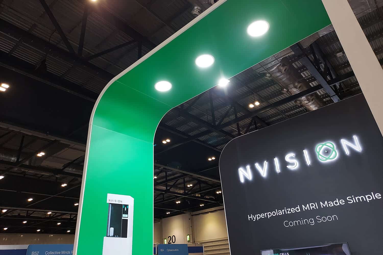 LED illuminated letters installed by exhibition stand builders at Excel (London).